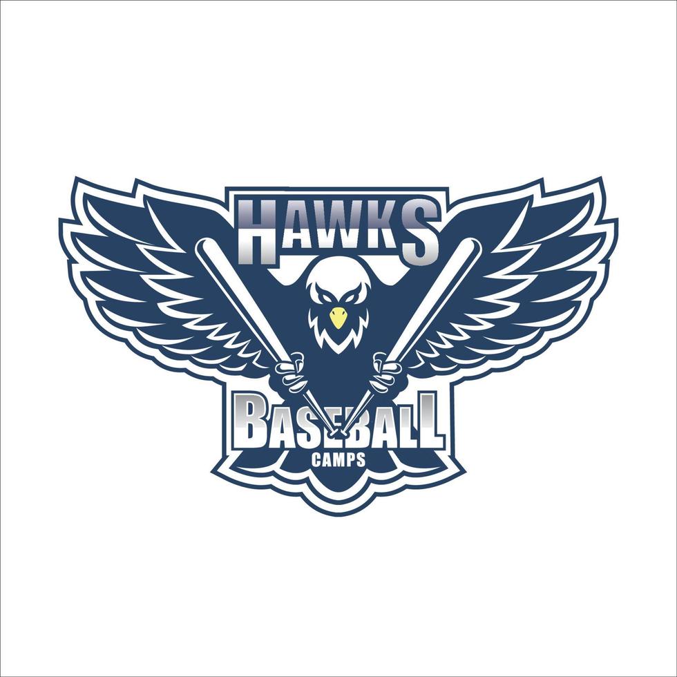 Falken Baseball Lager Logo Vektor Illustration