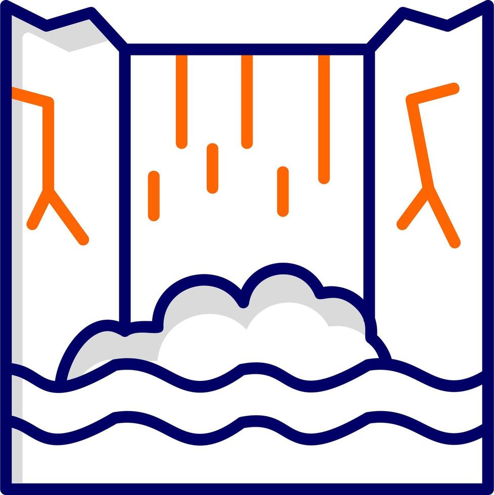 vattenfall vektor ikon