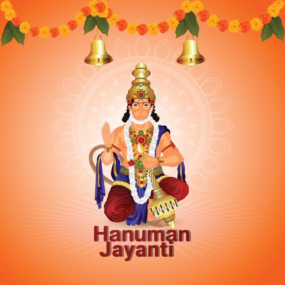 hanuman jayanti firande bakgrund vektor