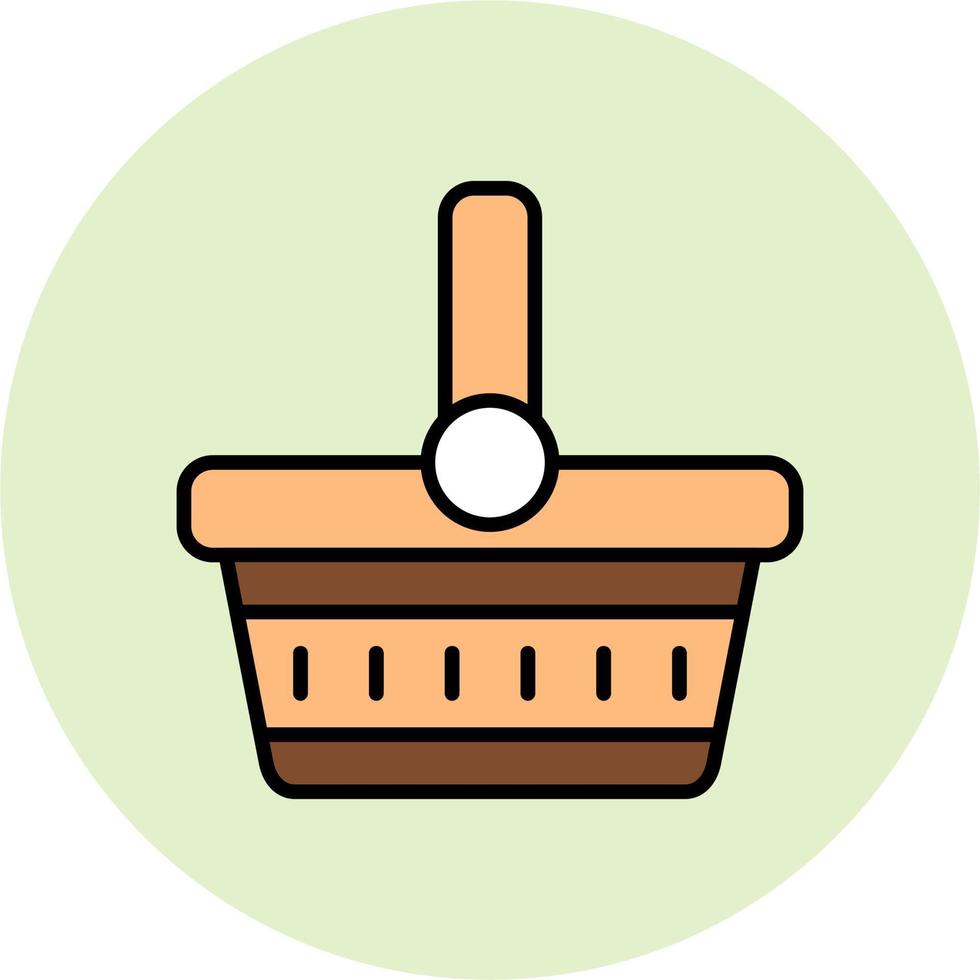 picknick korg vektor ikon