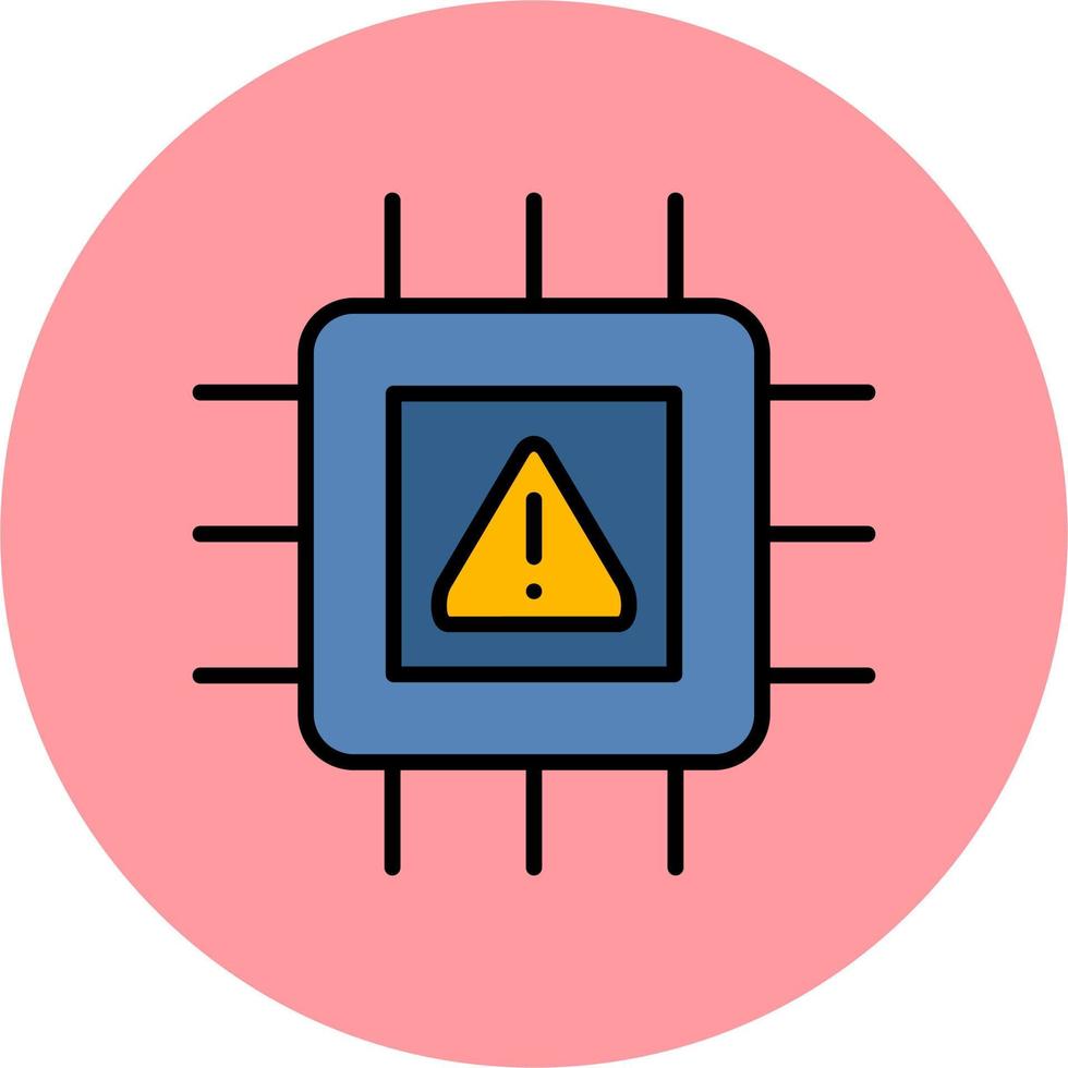 Zentralprozessor Warnung Vektor Symbol