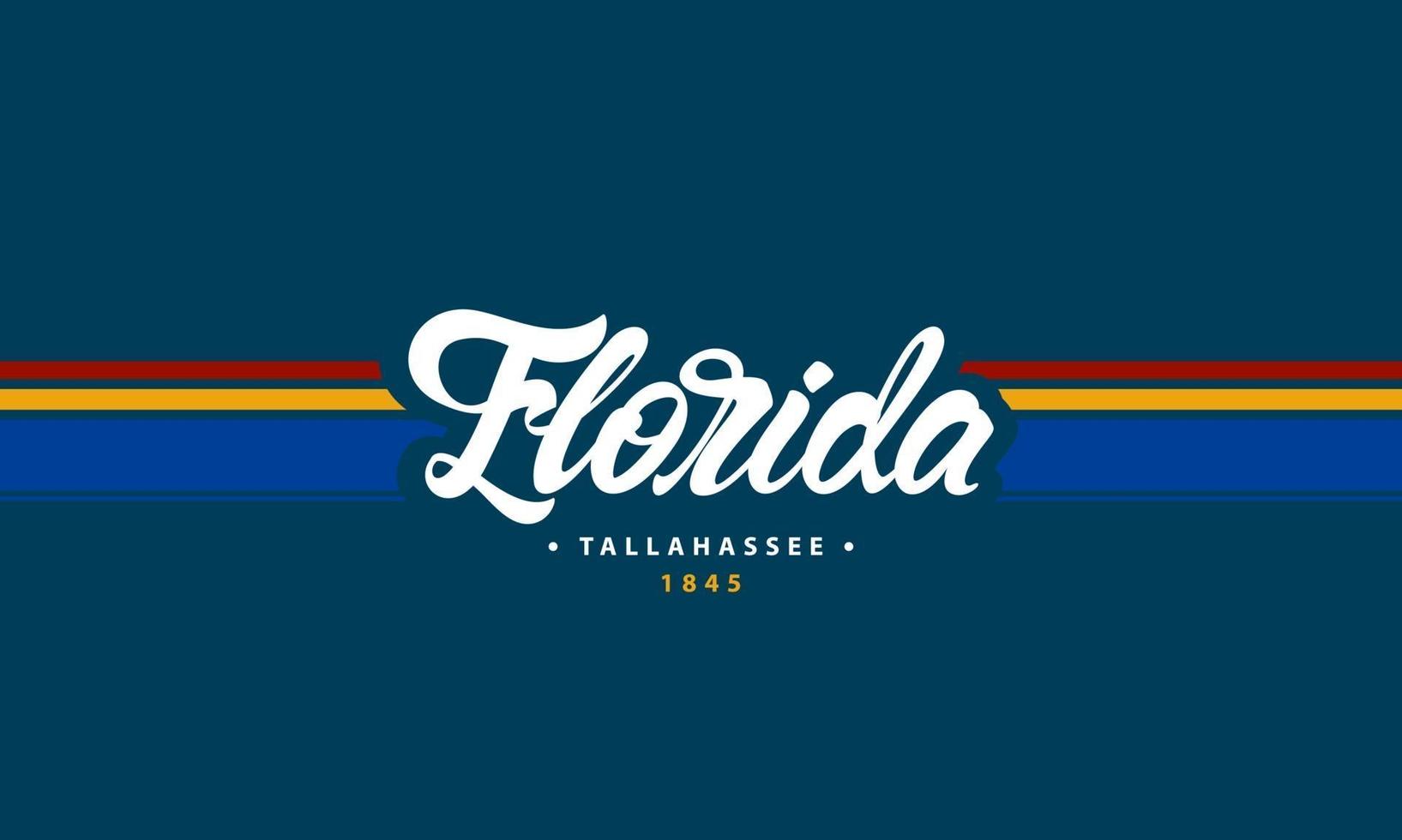 Florida T-Shirt Design. Vektordruckbeschriftung vektor