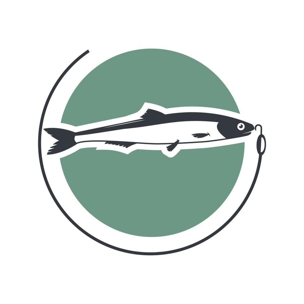 illustration vektor av ansjovis fisk för mall logotyp design restaurang eller fiske klubb