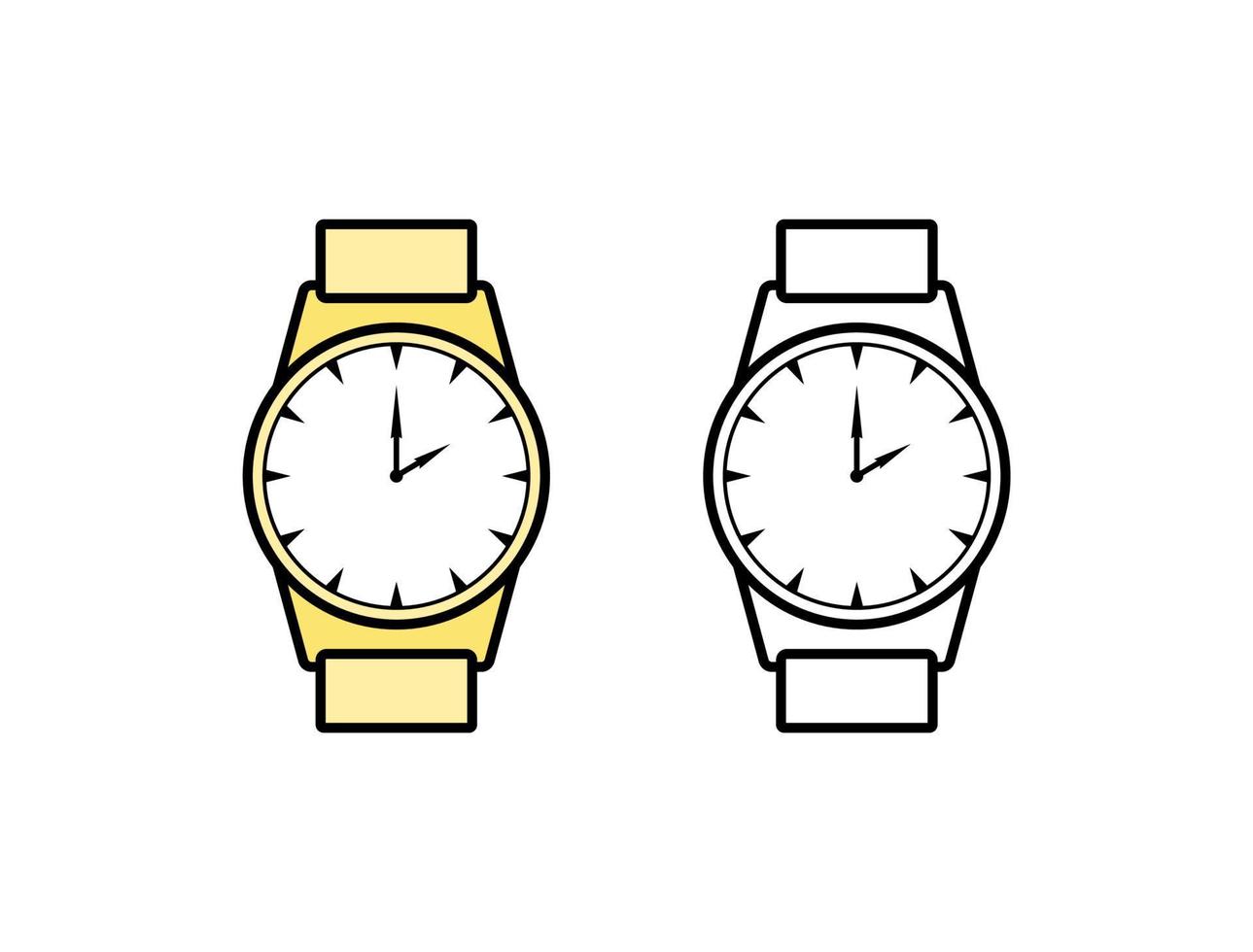 färgad armbandsur ikon. vektor illustration i linjär stil.