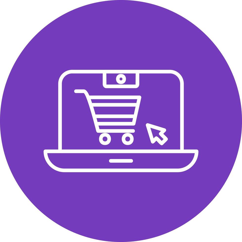 Online-Shopping-Vektor-Symbol vektor