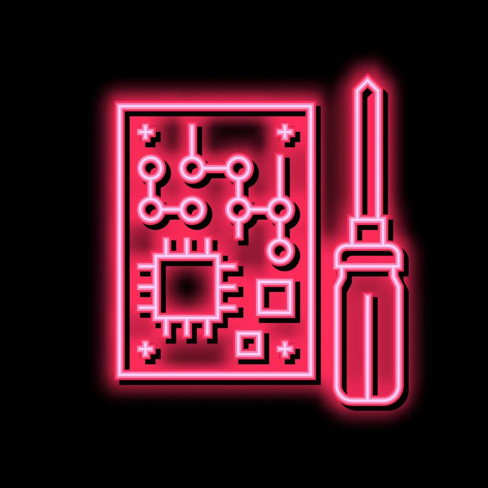 Mikrochip machen Geek Farbsymbol Vektor Illustration