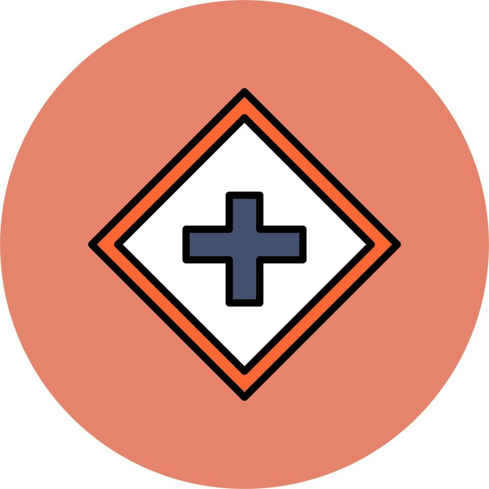 Haupt Straße voraus Vektor Symbol