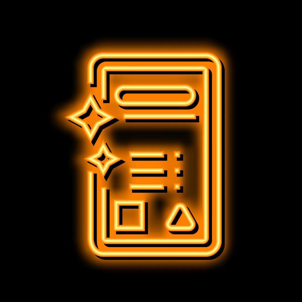 guld bar spår spel neon glöd ikon illustration vektor