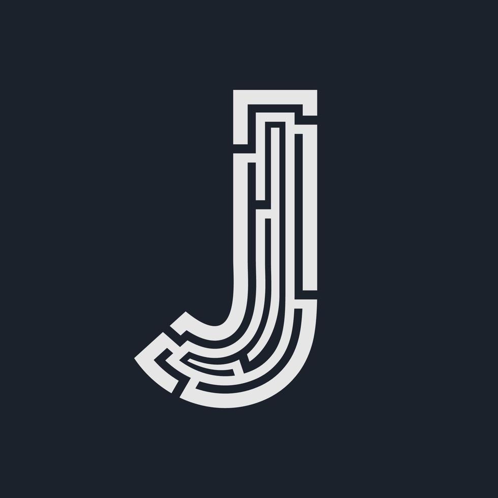 modern Monogramm Brief j Logo Vektor Vorlage