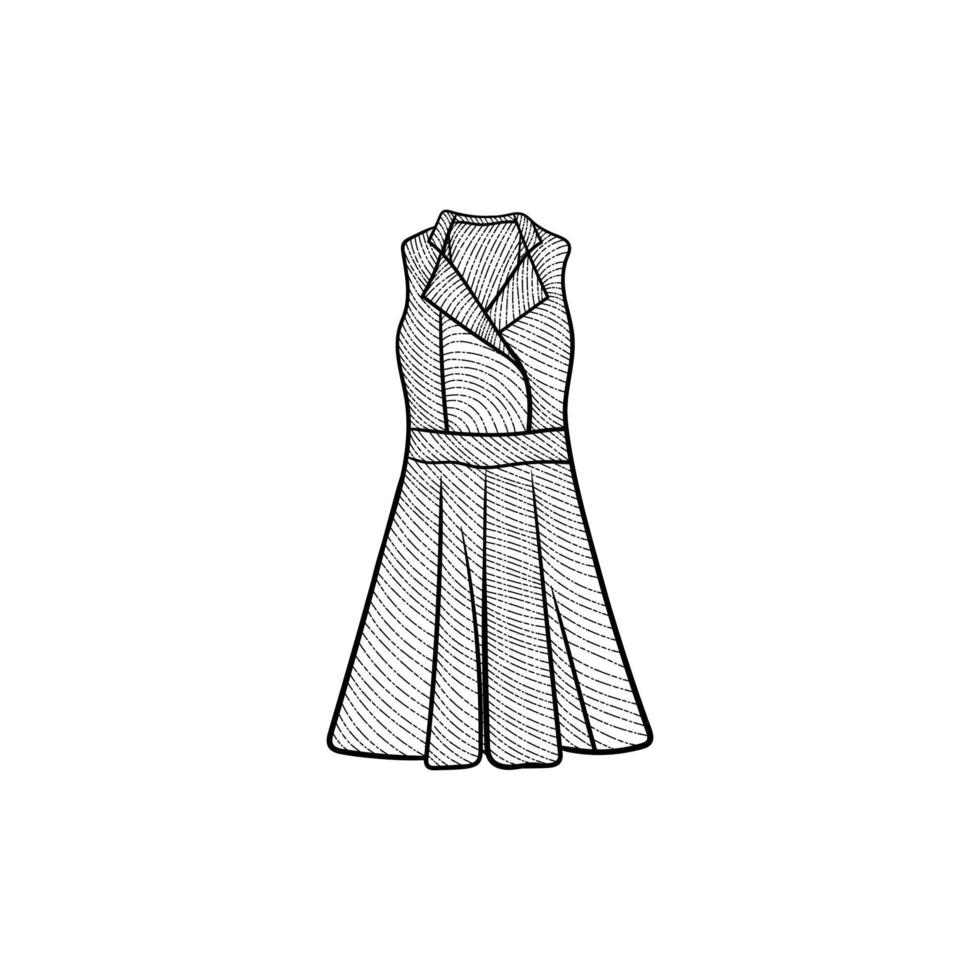 klänning mode årgång konst illustration design vektor