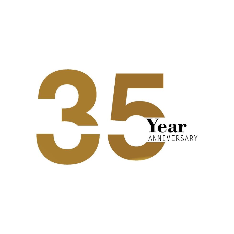 55 Jahre Jubiläum Logo Vektor Vorlage Design Illustration Gold und Weiß