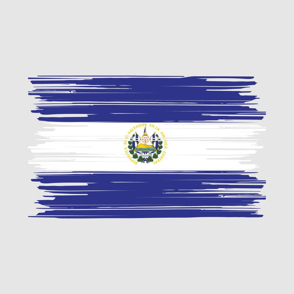 El Salvador flagga borste vektor