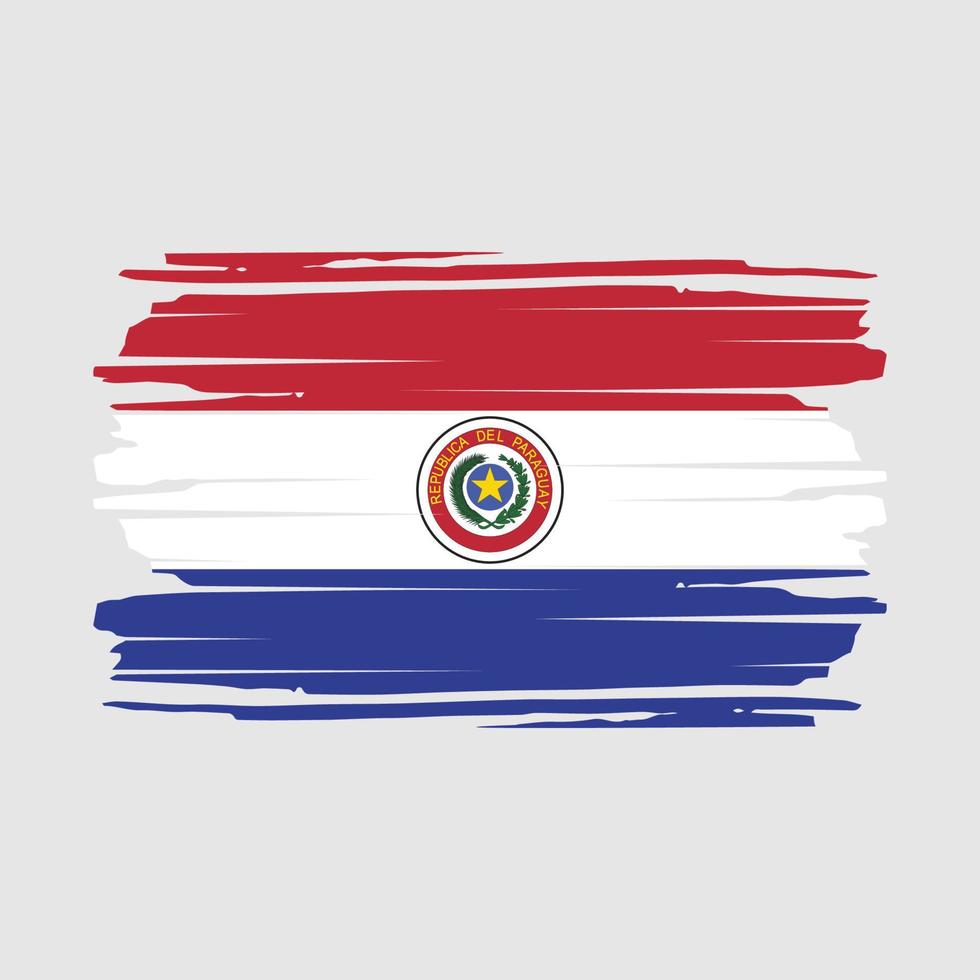 Pinselvektor der paraguayischen Flagge vektor