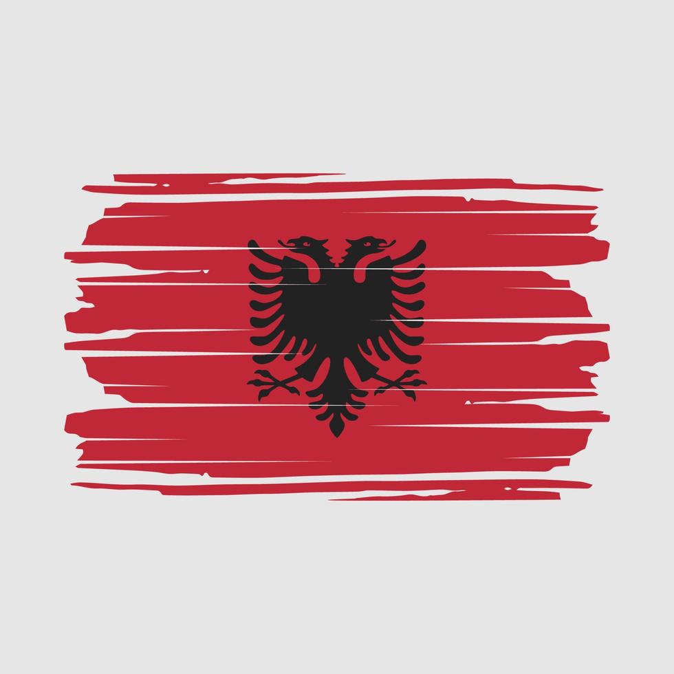 Albanien-Flagge-Pinsel-Vektor vektor