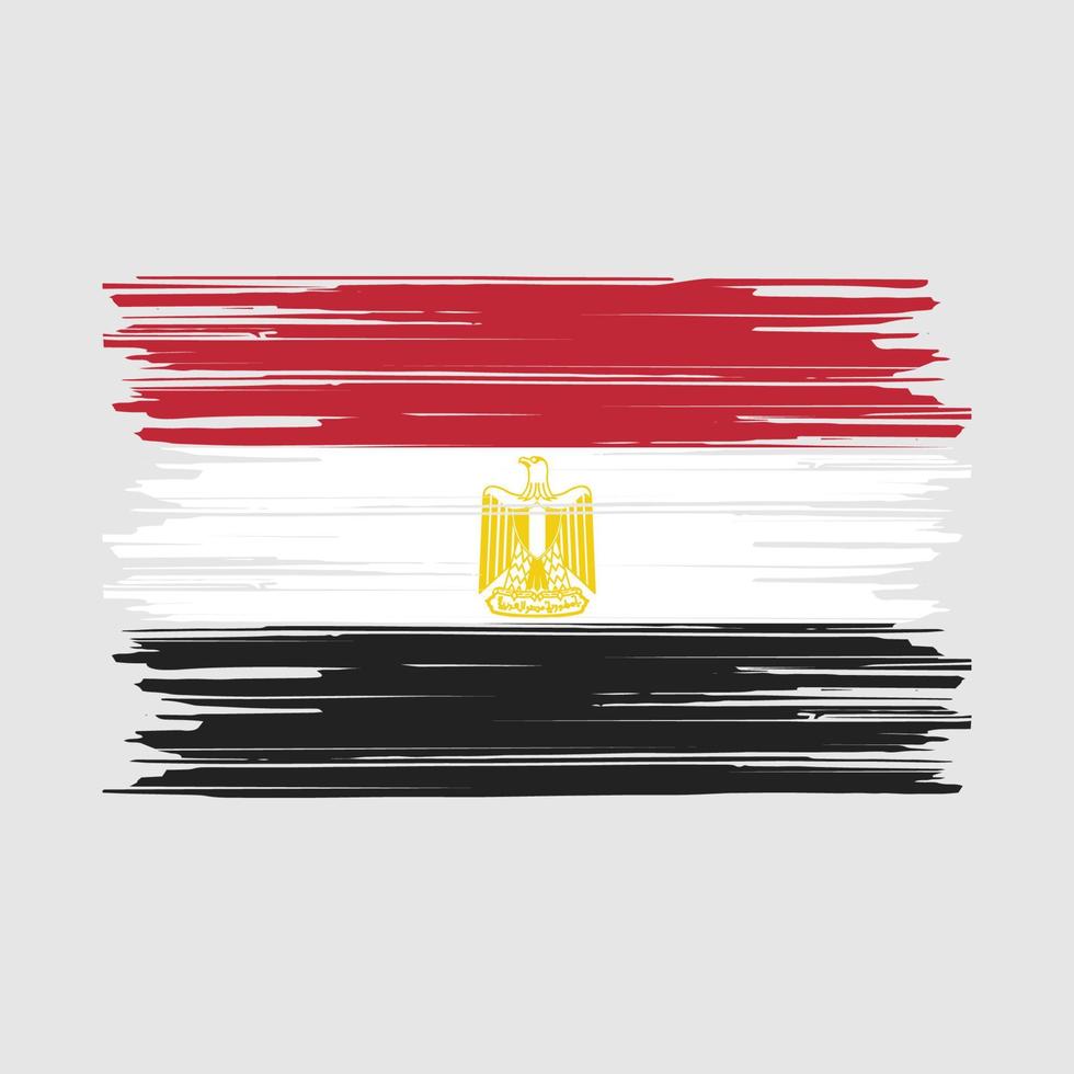 Ägypten Flaggenpinsel vektor