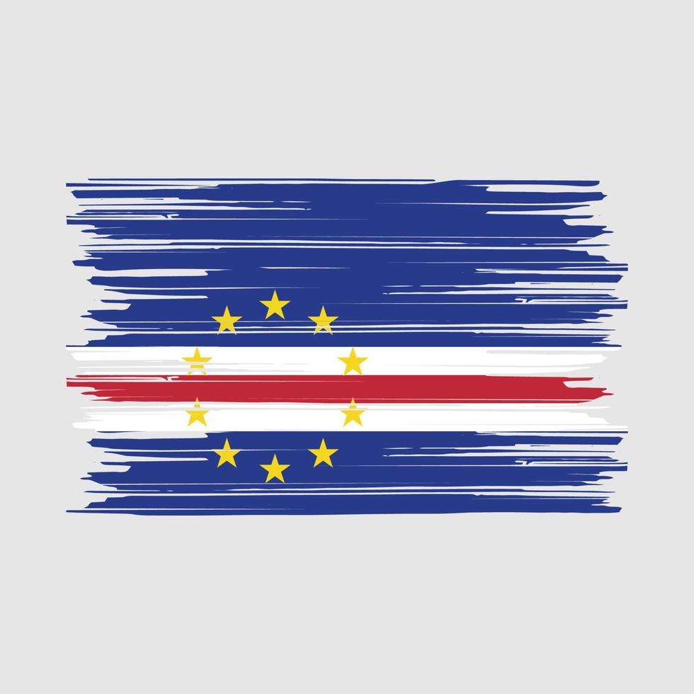 Kap Verde flagga borste vektor