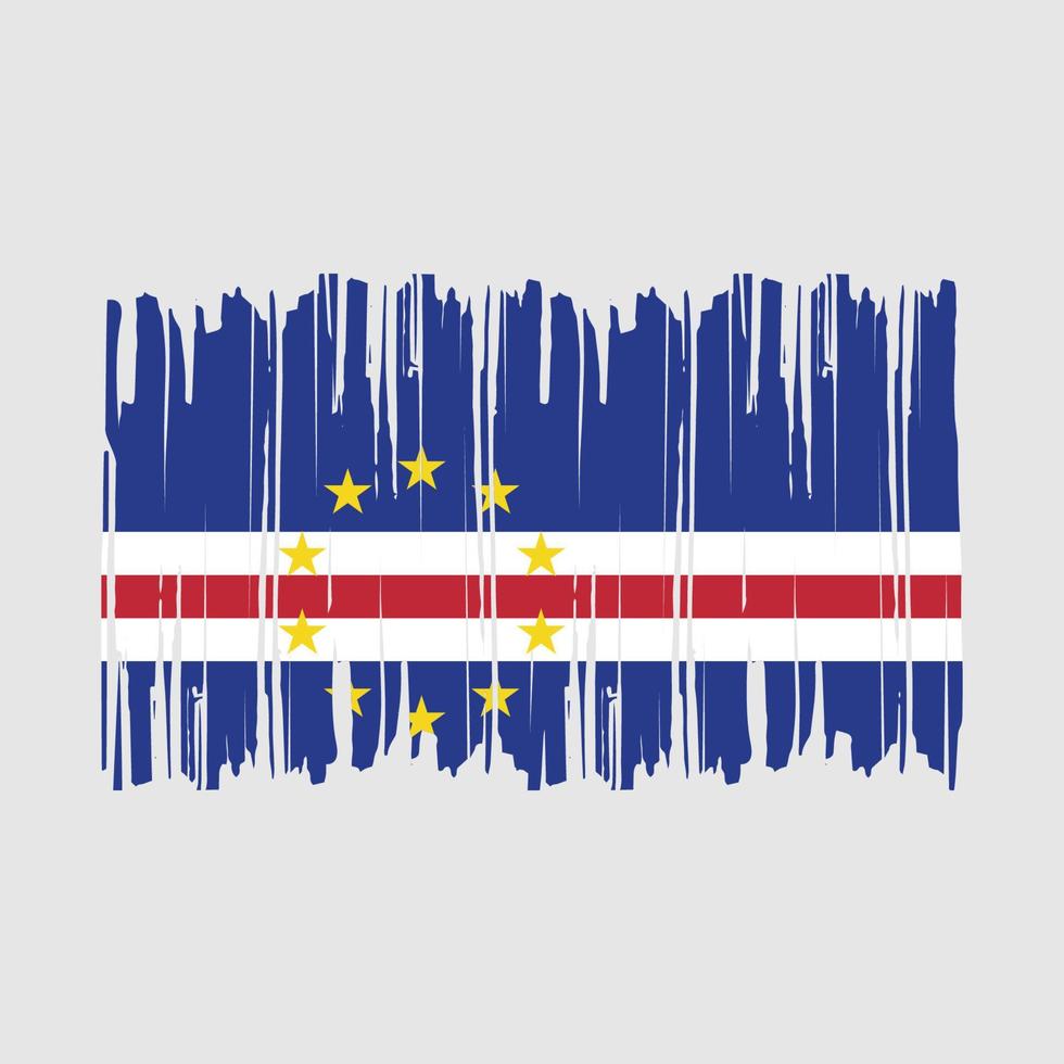 kap verde flagge pinsel vektor illustration