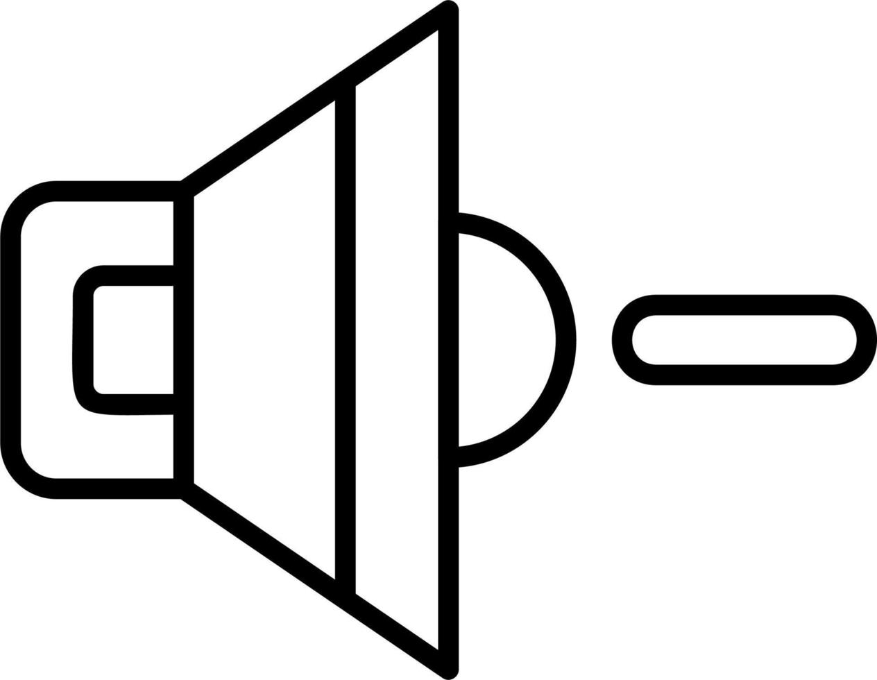 Vektorsymbol für die Lautstärke nach unten vektor