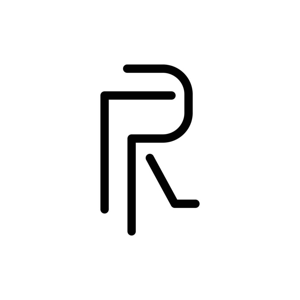 rp monogram vektor logotyp. logotyp tillverkad från två brev. logotyp för företag, varumärke, företag, produkt, och händelse.