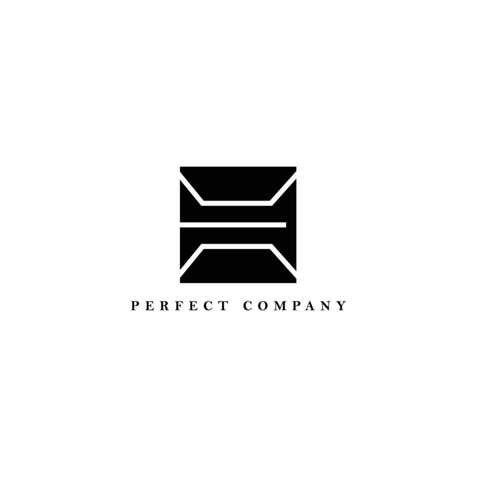 einfach Platz Vektor Logo mit Linie Dekoration. Logo zum Technologie, Geschäft, Unternehmen, Marke, und Produkt.