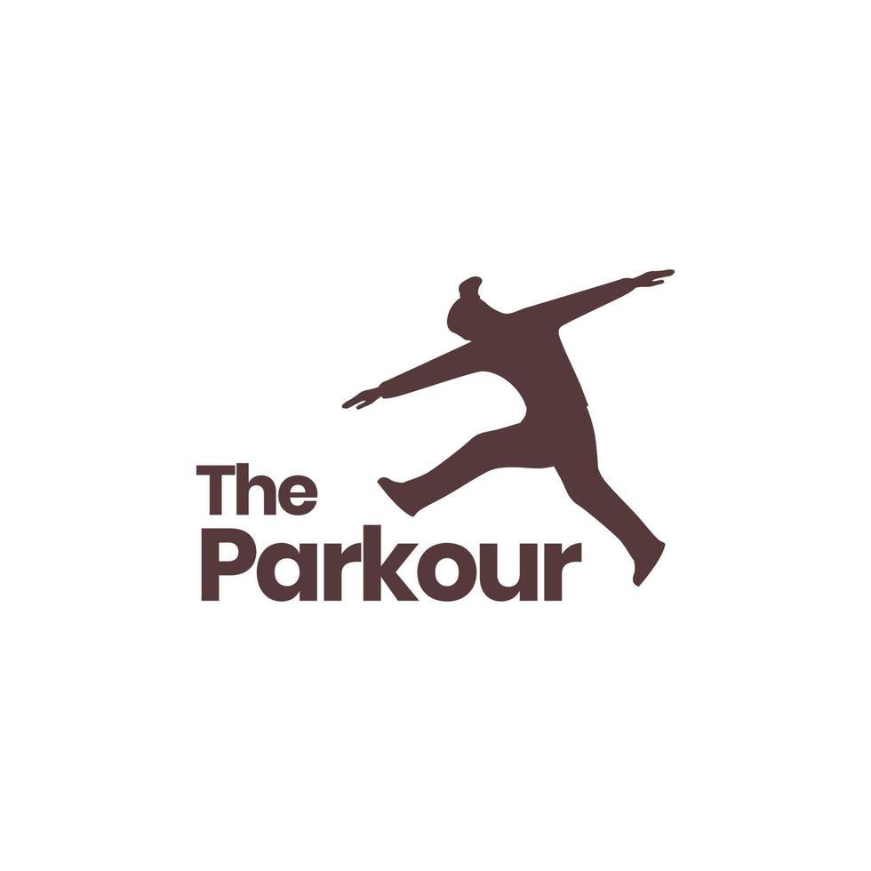 jung Mann Sport springen Parkour isoliert modern Logo Design Vektor Symbol Illustration