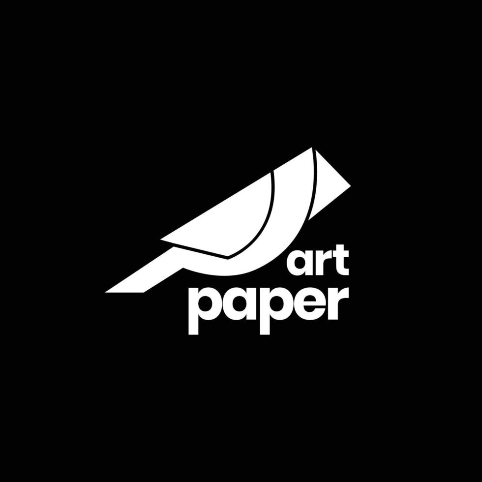 Vogel Kardinal Papier Kunst Stil minimal Logo Design Vektor Symbol Illustration