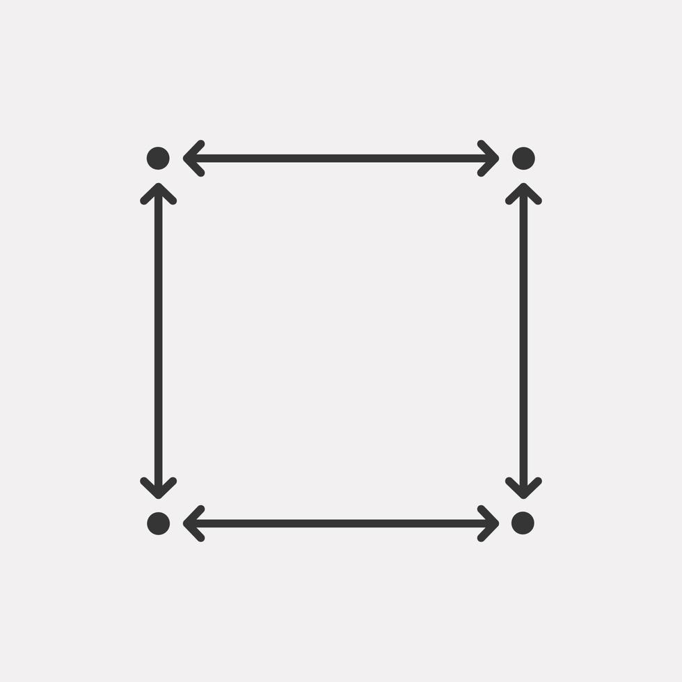 mätning schema. m2 meter, matematik begrepp. vektor illustration