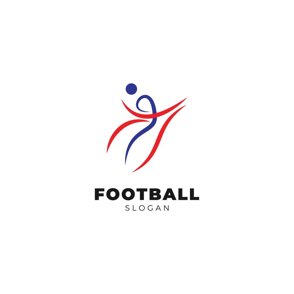 Fußball Sport Logo Design abstrakt Charakter Vektor Vorlage.