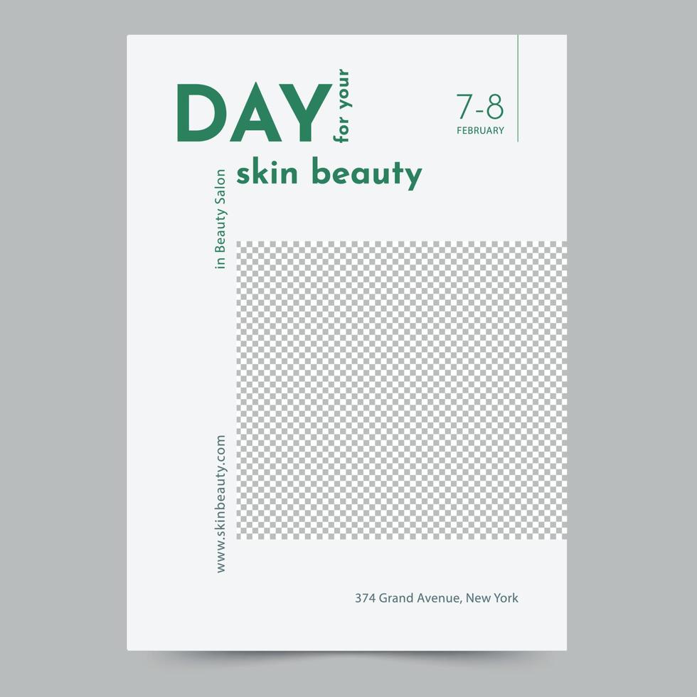 Vorlage von Schönheit Haut Pflege Studio Flyer, sofortig herunterladen, editierbar Design, Profi Vektor