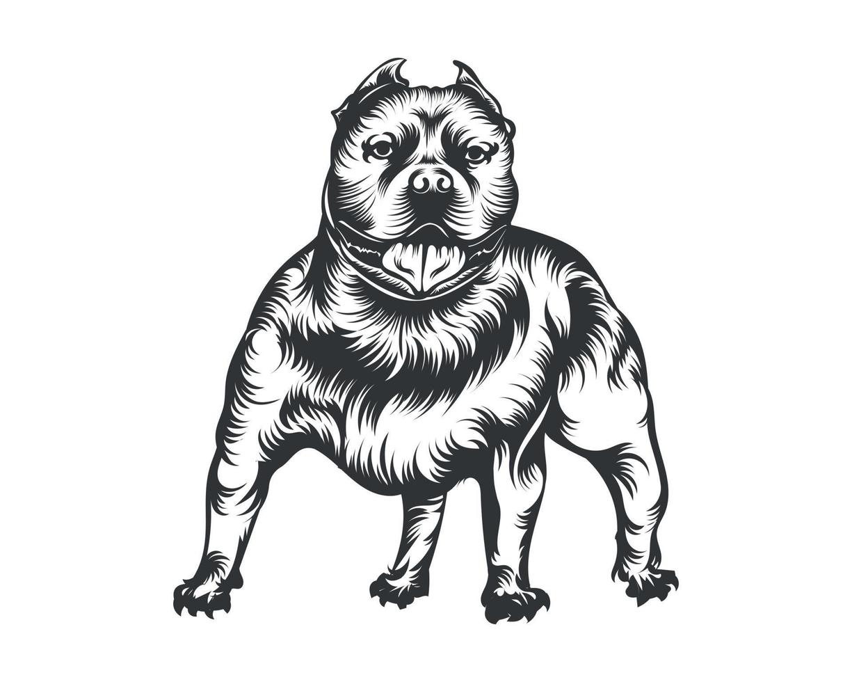 Berner Berg Hund Vektor Illustration, Hund Vektor schwarz auf Weiß Hintergrund