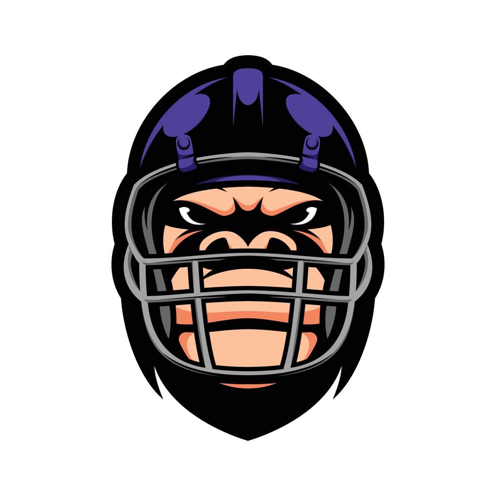 gorilla rugby maskot logotyp design vektor