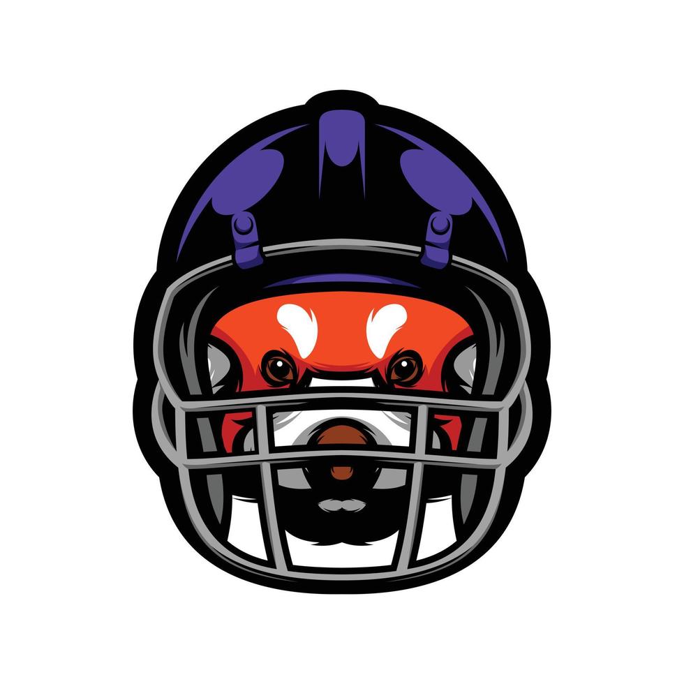 rot Panda Rugby Maskottchen Logo Design vektor