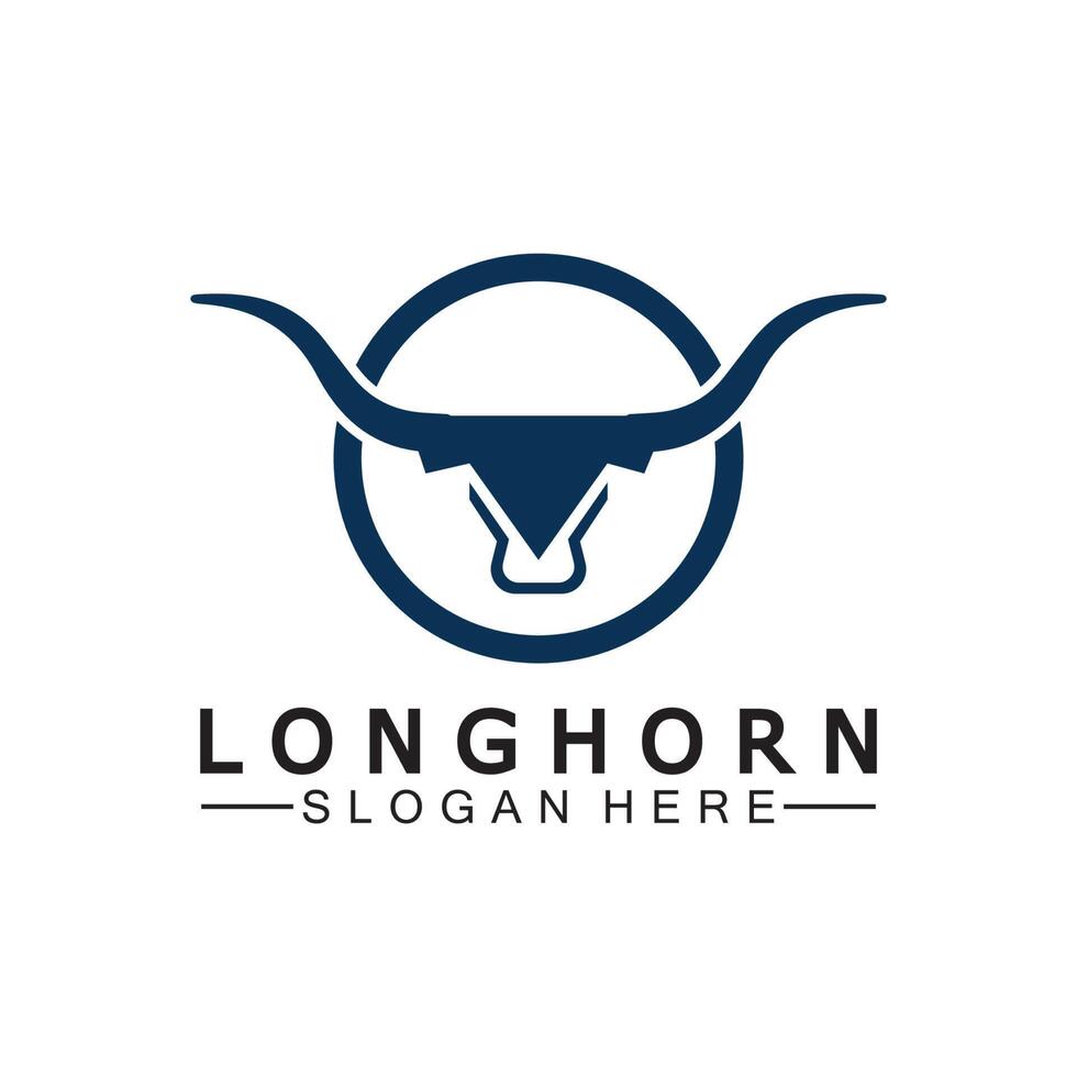 lange Horn Logo Vorlage Vektor Illustration Design