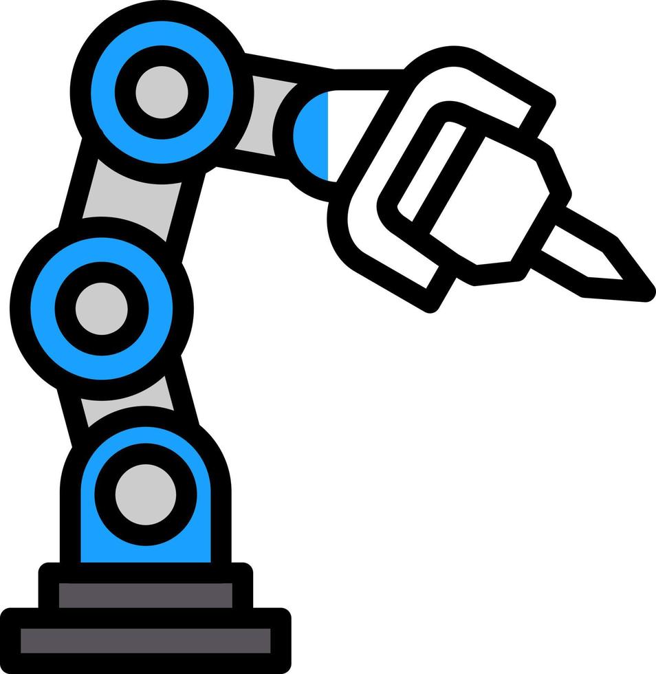 Roboterarm-Vektor-Icon-Design vektor