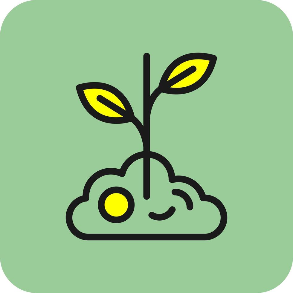 Sprout-Vektor-Icon-Design vektor