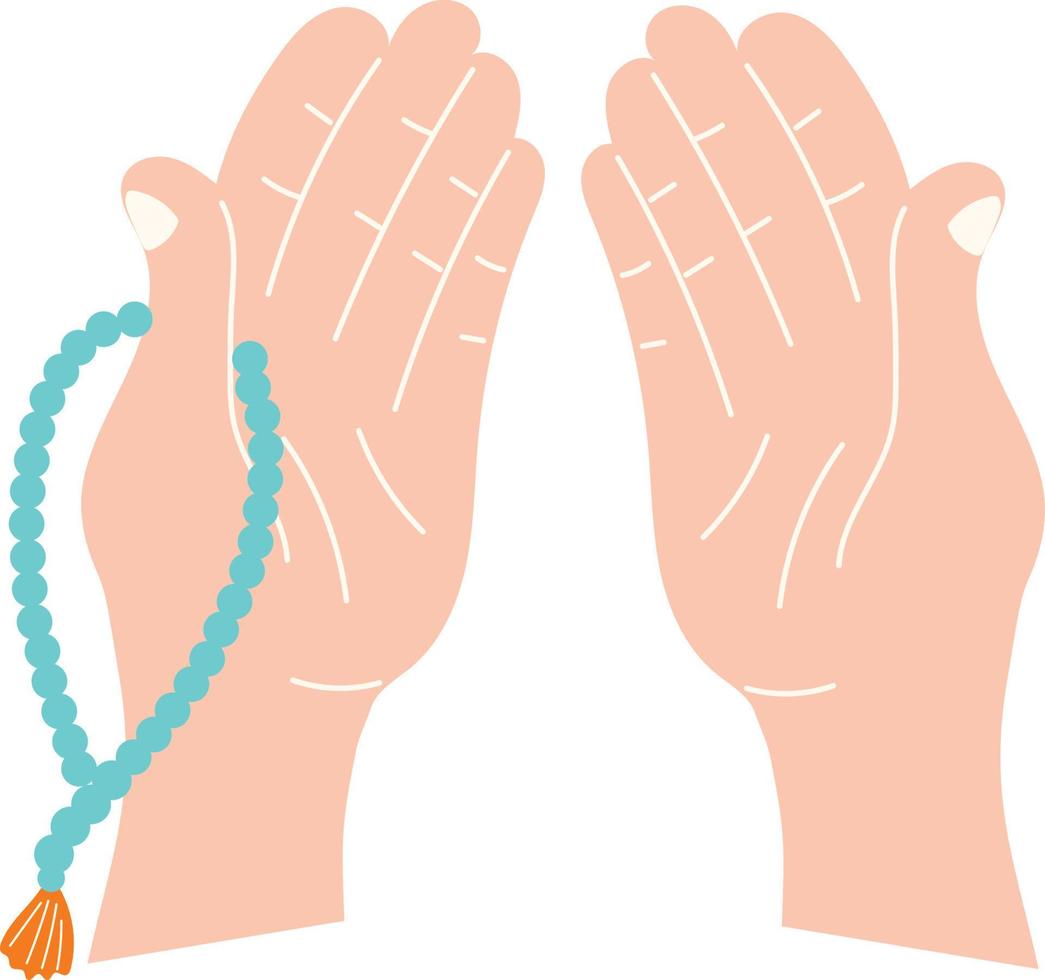 muslim bön- händer illustration vektor