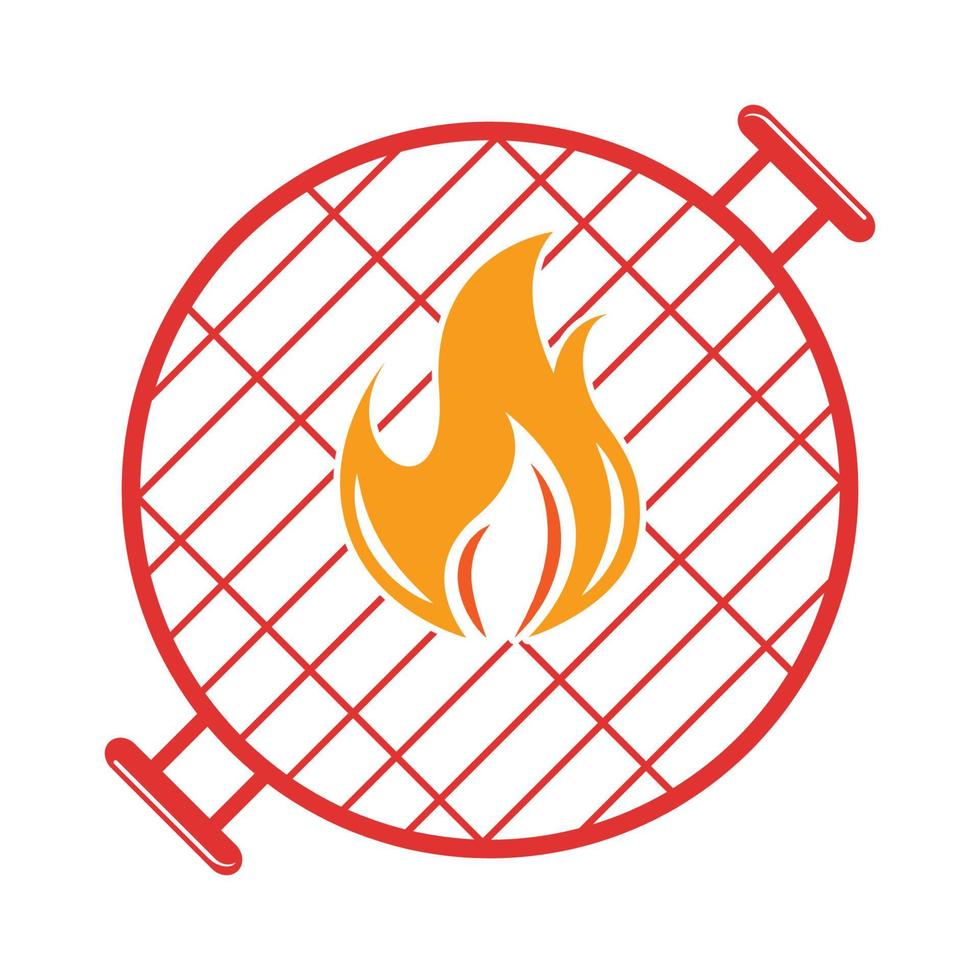 Grill Symbol Logo Design vektor