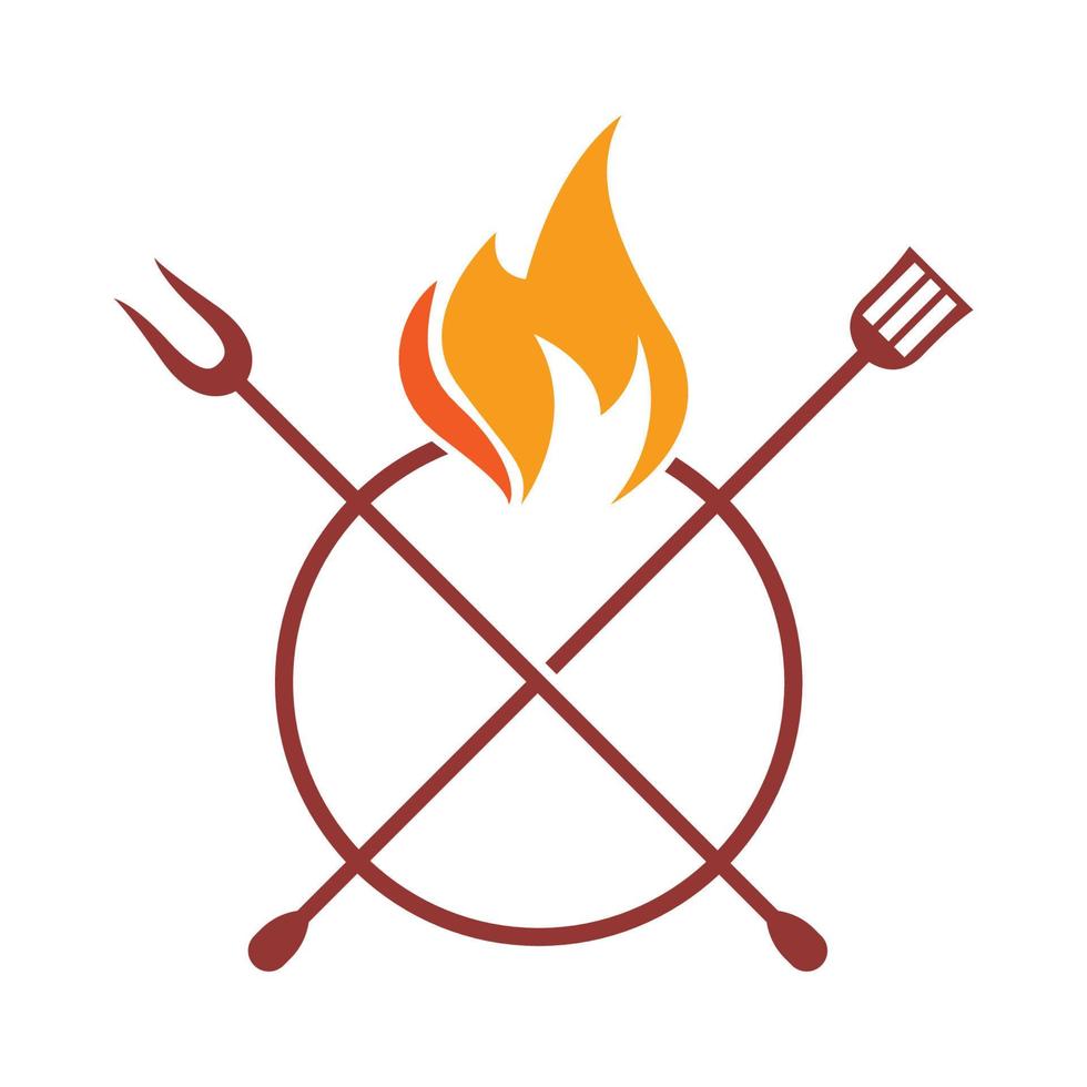 Grill Symbol Logo Design vektor
