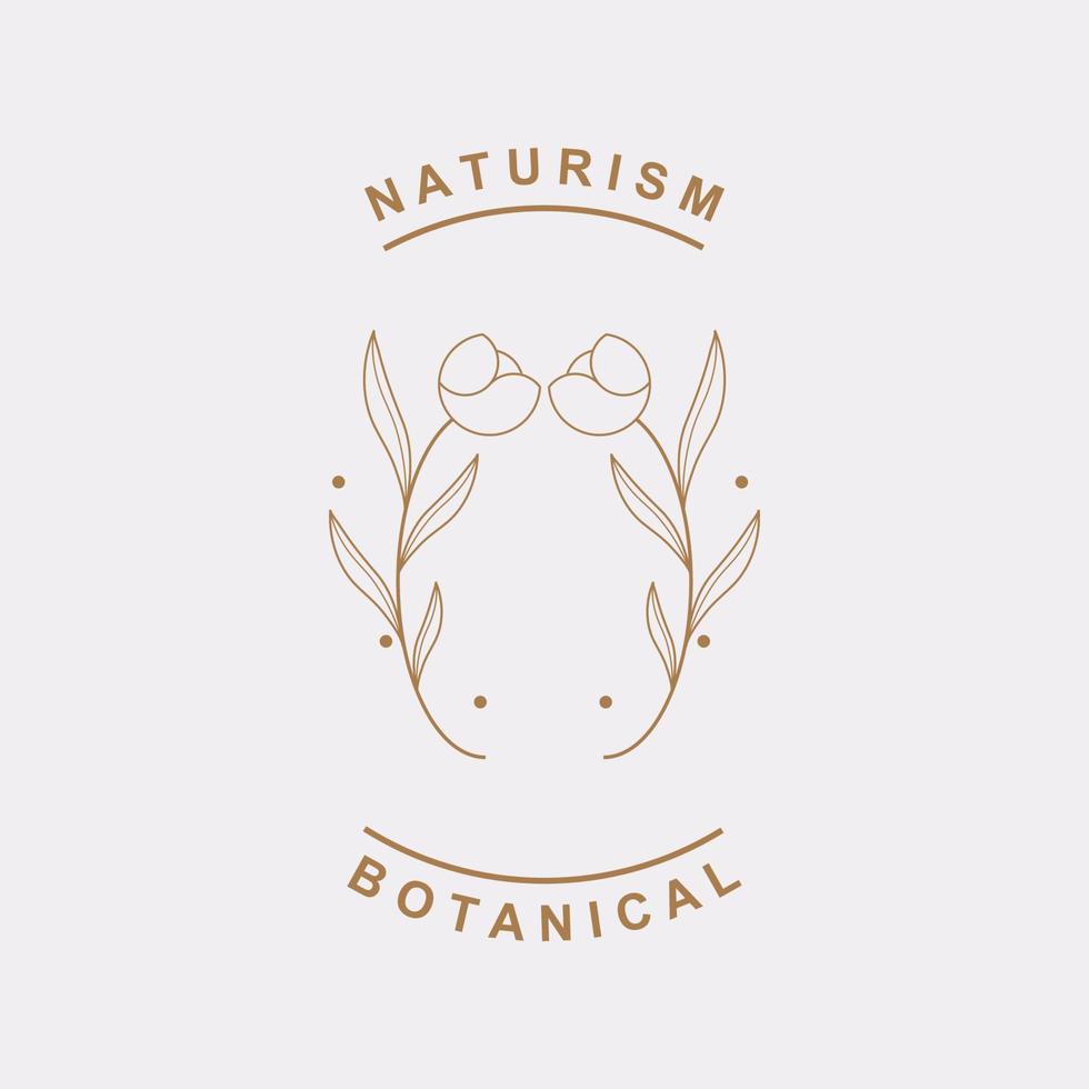 botanisch Logo Illustration zum Schönheit natürlich organisch Marke vektor