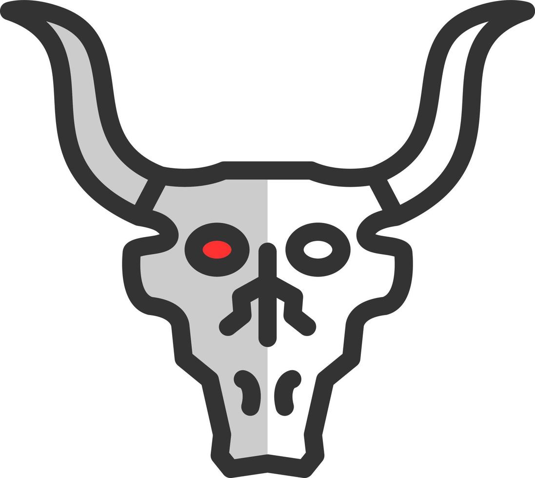 tjur skalle vektor ikon design