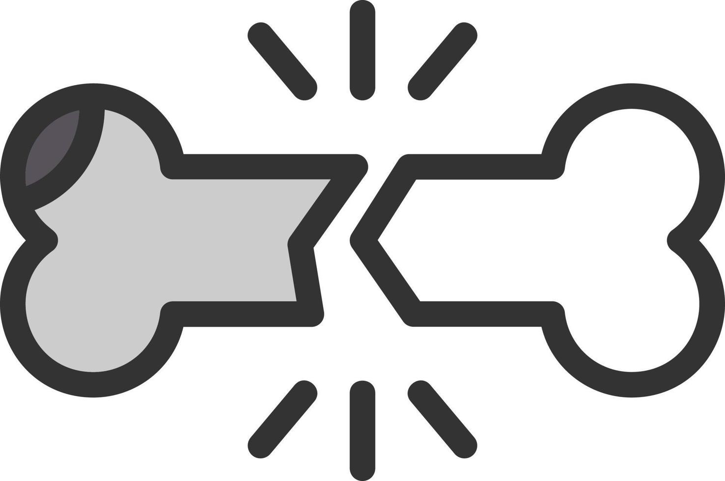Knochen-Vektor-Icon-Design vektor