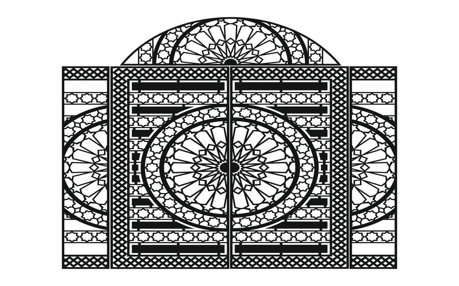 dekorative Blumenmuster, geometrische Vorlage für CNC-Laserschneiden vektor