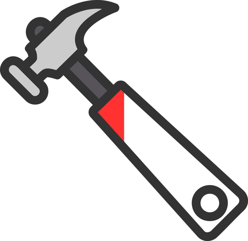 Hammer-Vektor-Icon-Design vektor