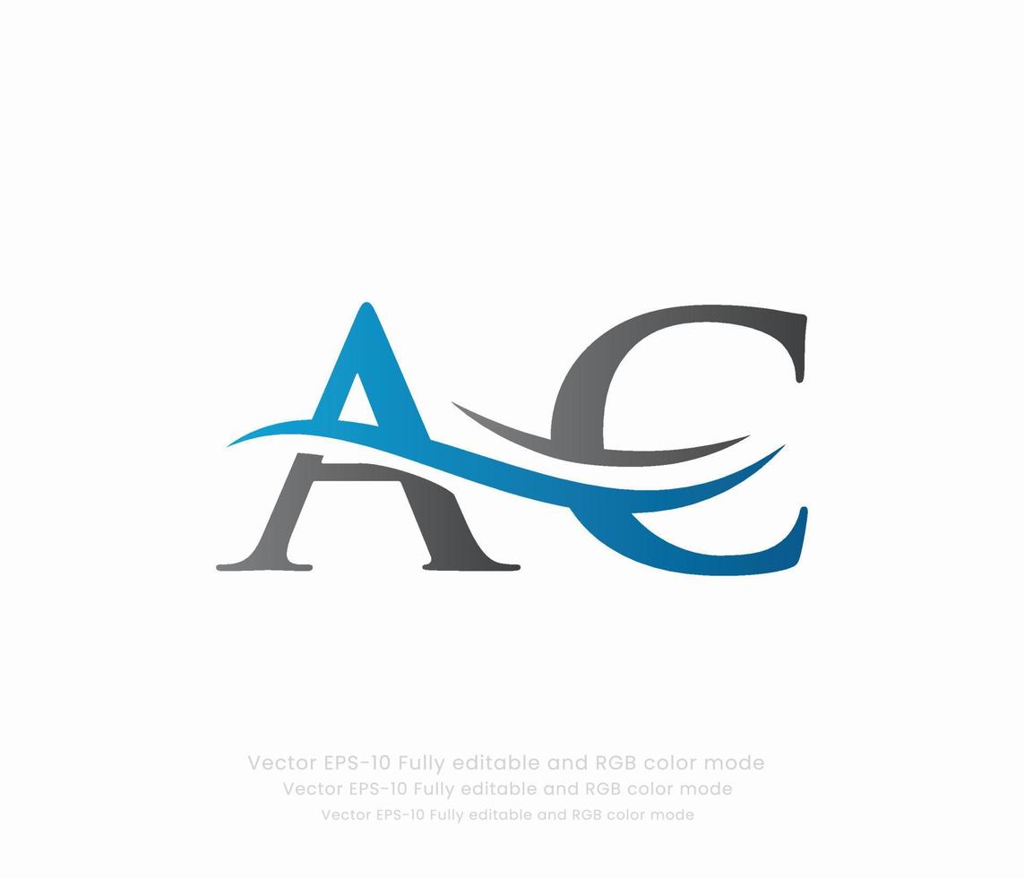 Brief ein c verknüpft Logo vektor
