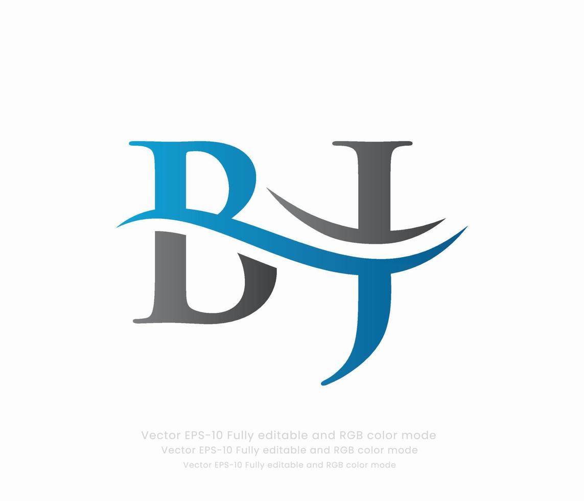Brief b j verknüpft Logo vektor