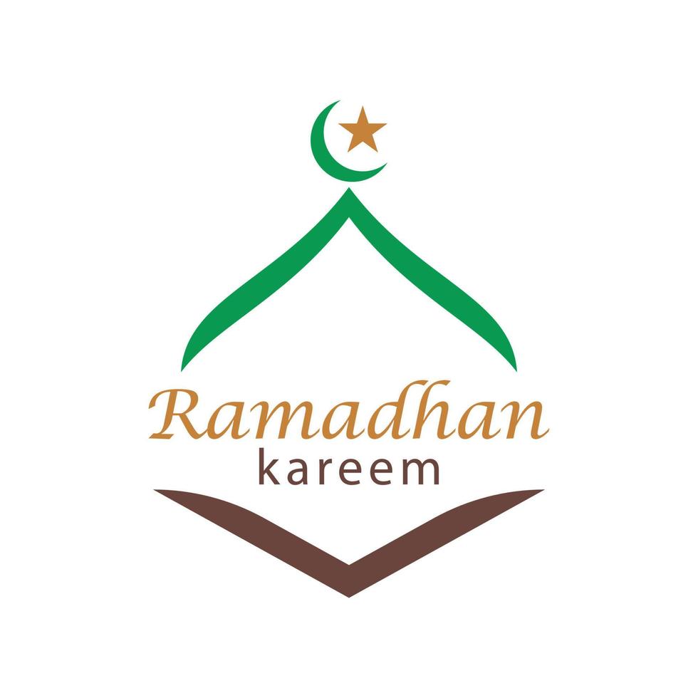 Ramadhan kareem affisch baner islamic tapet mousque logotyp ikon platt design vektor