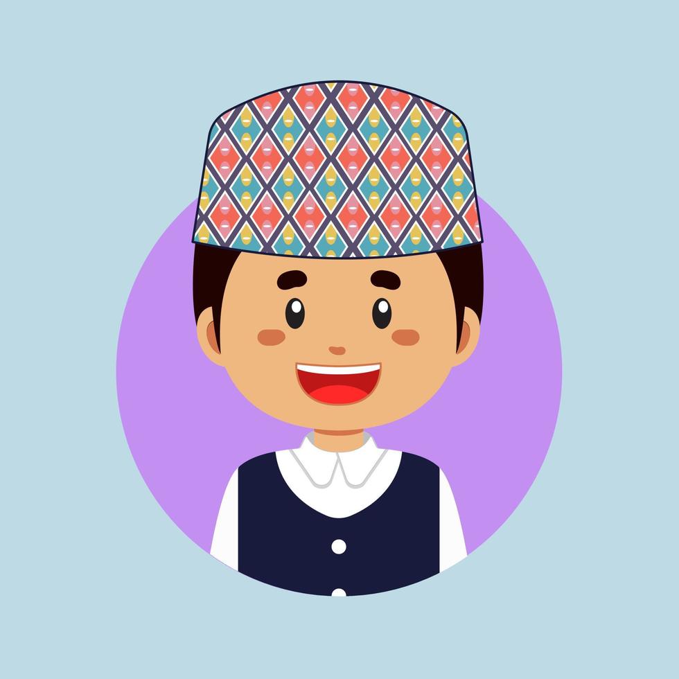 avatar av en nepal karaktär vektor
