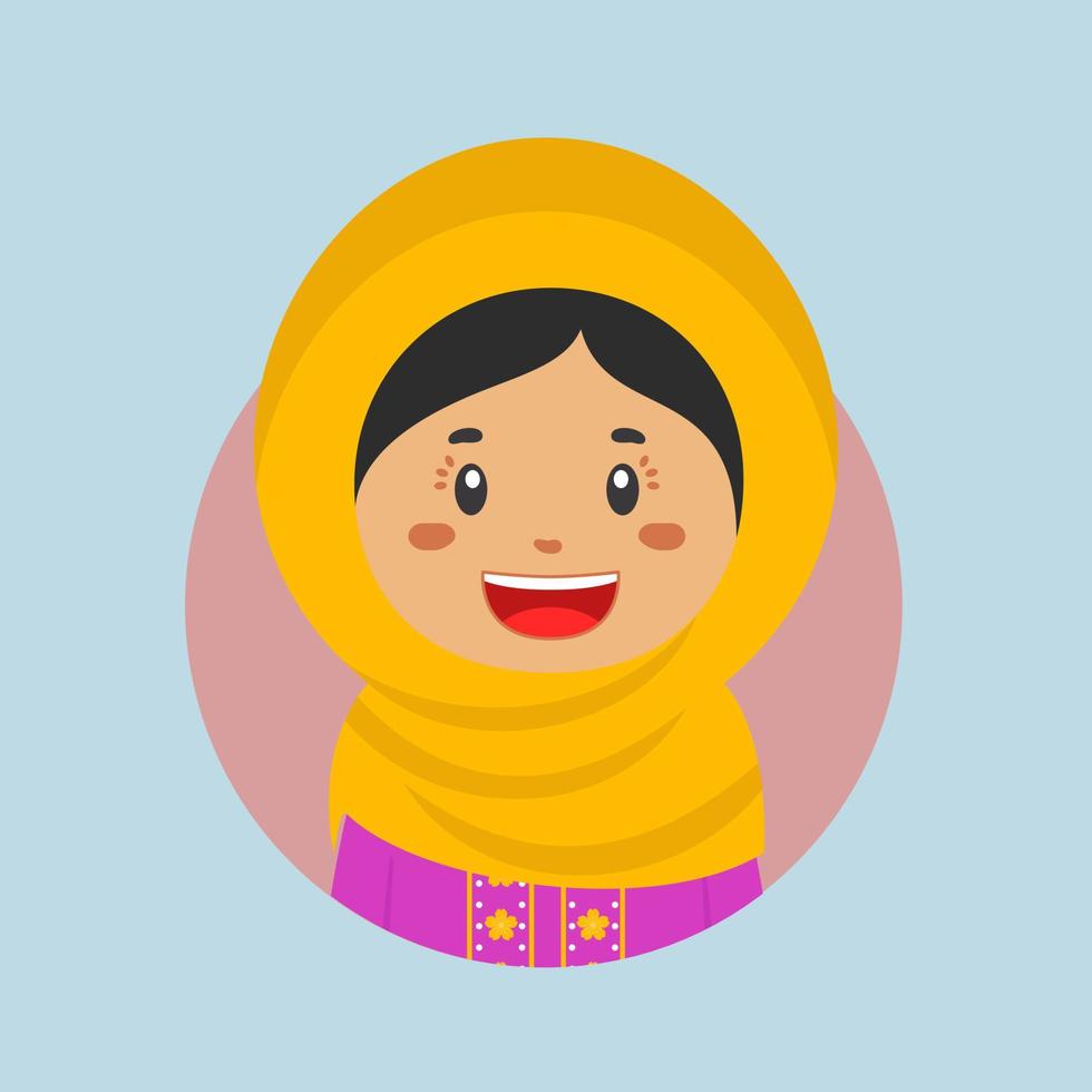 avatar av en pakistan karaktär vektor