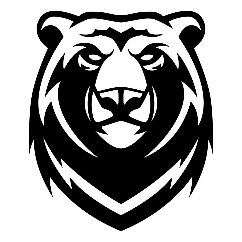 Bär Logo Vektor Symbol Symbol Vorlage Design schwarz und Weiß Illustration