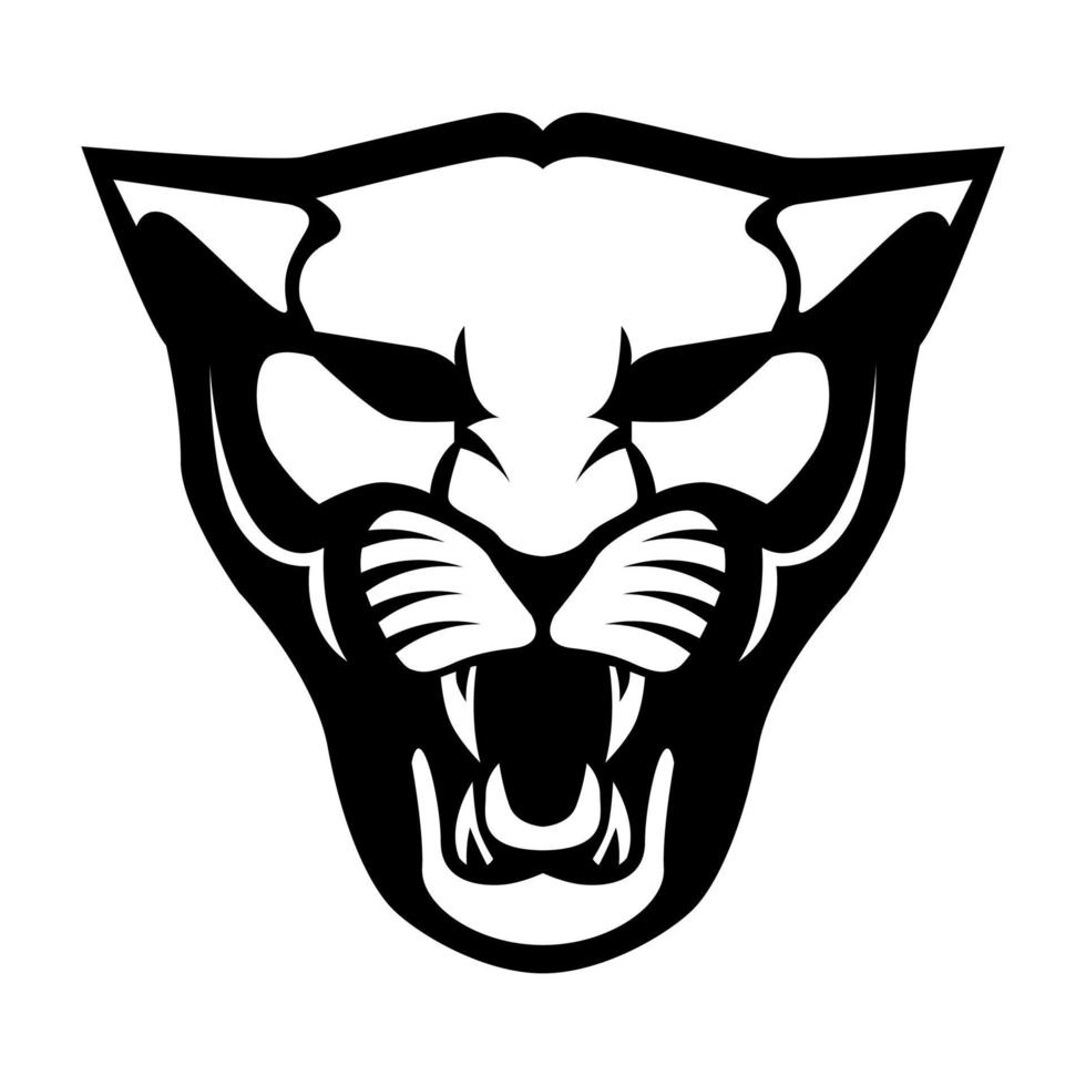 Panther Logo Vektor Illustration Design Vorlage schwarz und Weiß